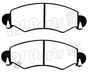 Комплект тормозных колодок, дисковый тормоз IPS Parts IBD-1885
