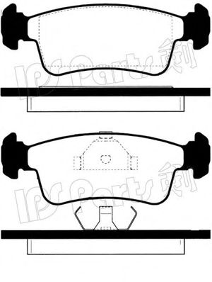 Комплект тормозных колодок, дисковый тормоз IPS Parts IBD-1898