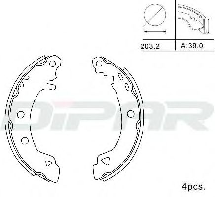 Комплект тормозных колодок DITAS DPB1026