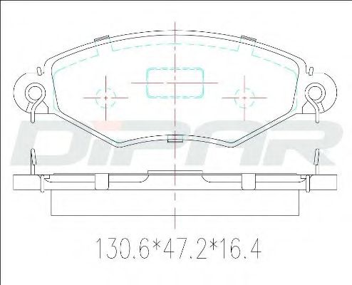 Комплект тормозных колодок, дисковый тормоз DITAS DFB3222