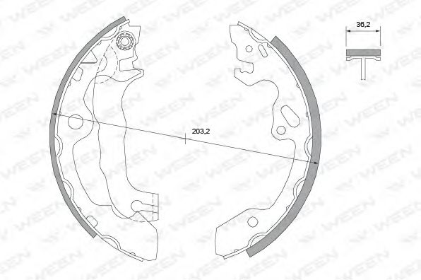 Комплект тормозных колодок WEEN 152-2008
