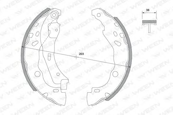 Комплект тормозных колодок WEEN 152-2021