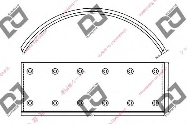 Тормозные колодки, барабанный тормоз DJ PARTS BL1005