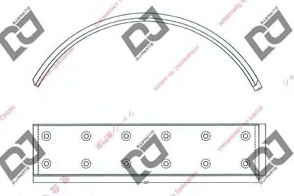 Тормозные колодки, барабанный тормоз DJ PARTS BL1006