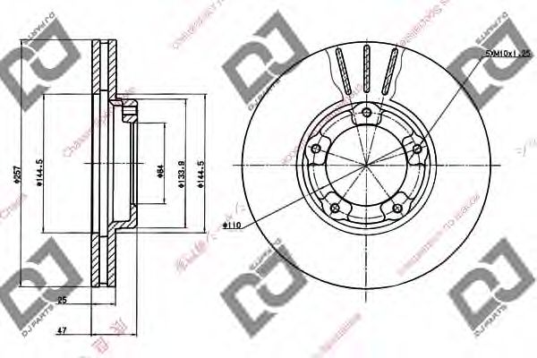 Тормозной диск DJ PARTS BD1003