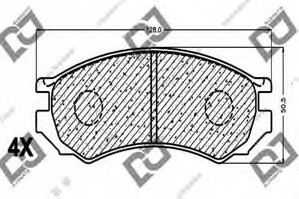 Комплект тормозных колодок, дисковый тормоз DJ PARTS BP1017