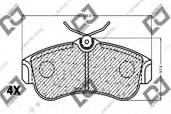 Комплект тормозных колодок, дисковый тормоз DJ PARTS BP1091