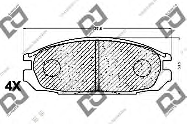 Комплект тормозных колодок, дисковый тормоз DJ PARTS BP1094