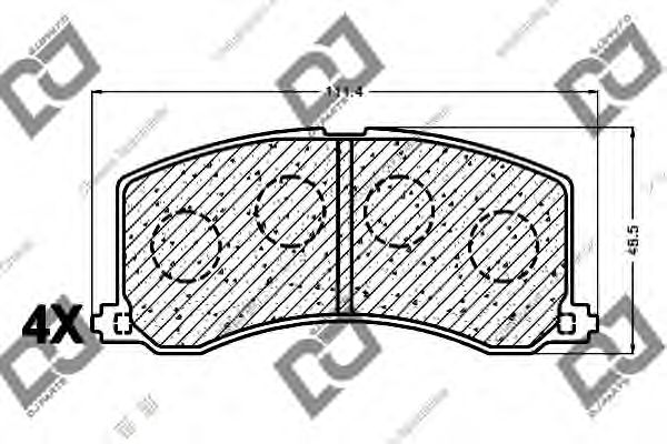 Комплект тормозных колодок, дисковый тормоз DJ PARTS BP1118