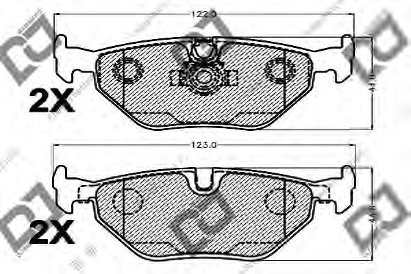 Комплект тормозных колодок, дисковый тормоз DJ PARTS BP1186