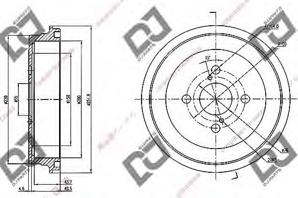 Тормозной барабан DJ PARTS BR1030