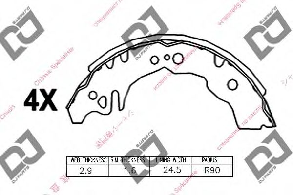 Комплект тормозных колодок DJ PARTS BS1085