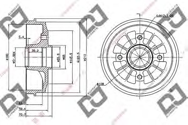Тормозной барабан DJ PARTS BR1040