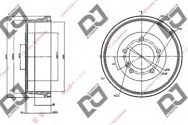 Тормозной барабан DJ PARTS BR1046