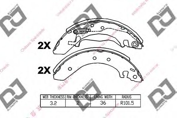 Комплект тормозных колодок DJ PARTS BS1361