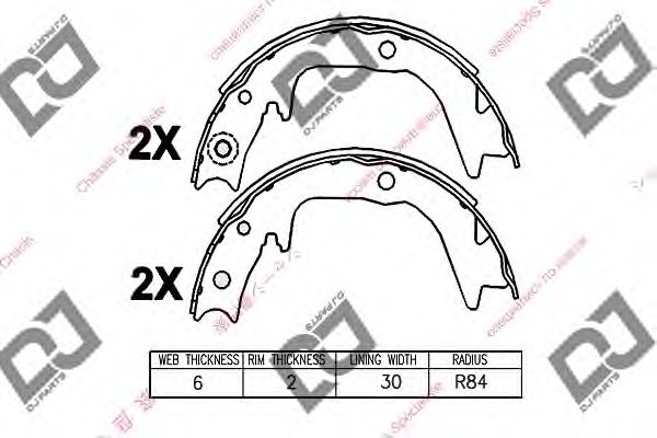 Комплект тормозных колодок DJ PARTS BS1366