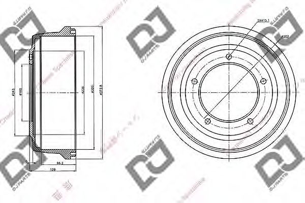 Тормозной барабан DJ PARTS BR1066