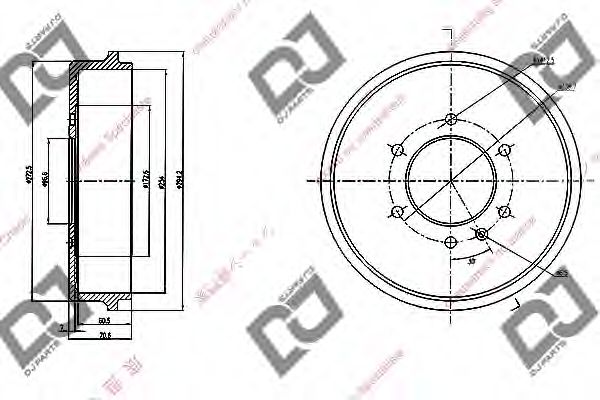 Тормозной барабан DJ PARTS BR1079