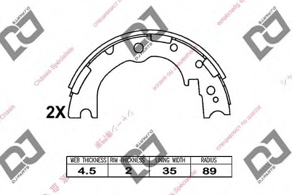 Комплект тормозных колодок DJ PARTS BS1066