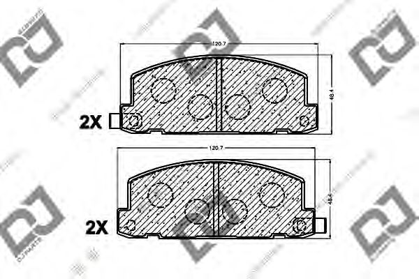 Комплект тормозных колодок, дисковый тормоз DJ PARTS BP1302