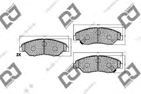 Комплект тормозных колодок, дисковый тормоз DJ PARTS BP1357