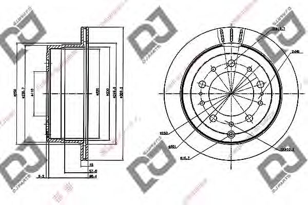 Тормозной диск DJ PARTS BD1027