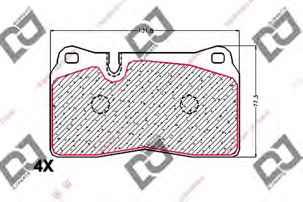 Комплект тормозных колодок, дисковый тормоз DJ PARTS BP1913