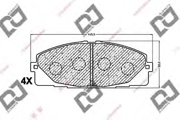 Комплект тормозных колодок, дисковый тормоз DJ PARTS BP1397