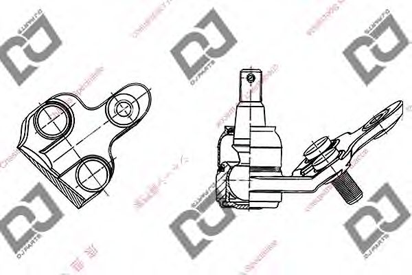 Несущий / направляющий шарнир DJ PARTS DB1001