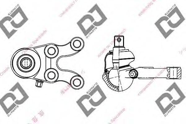 Несущий / направляющий шарнир DJ PARTS DB1033