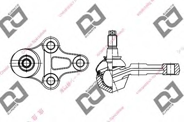 Несущий / направляющий шарнир DJ PARTS DB1057