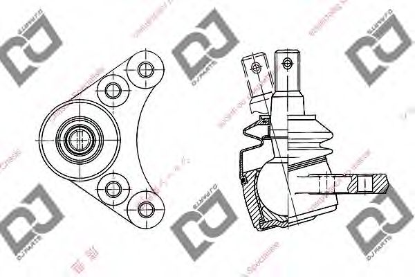 Несущий / направляющий шарнир DJ PARTS DB1061