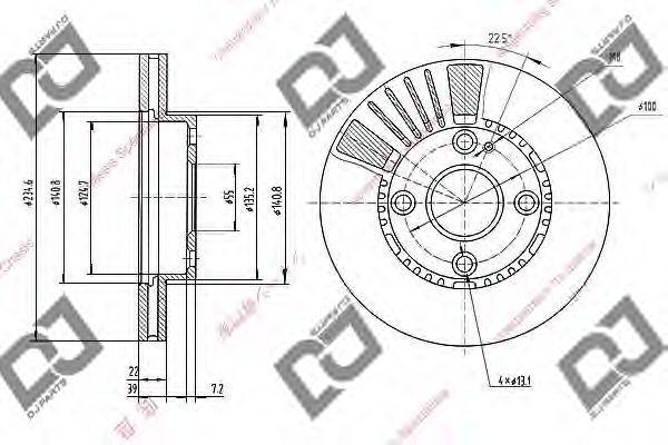 Тормозной диск DJ PARTS BD1051