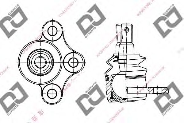 Несущий / направляющий шарнир DJ PARTS DB1062