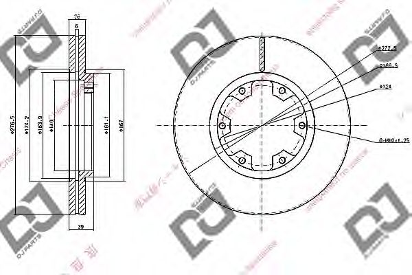 Тормозной диск DJ PARTS BD1063