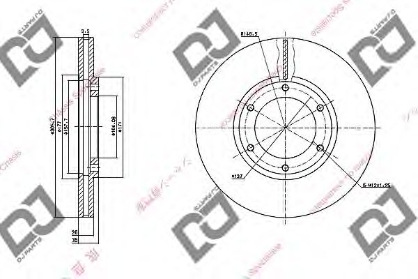 Тормозной диск DJ PARTS BD1065