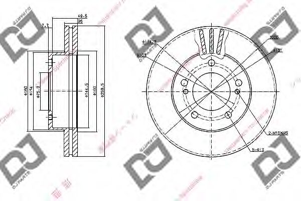 Тормозной диск DJ PARTS BD1068