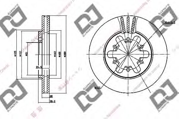 Тормозной диск DJ PARTS BD1056