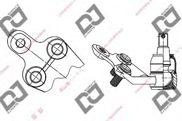 Несущий / направляющий шарнир DJ PARTS DB1098