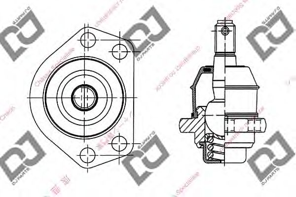 Несущий / направляющий шарнир DJ PARTS DB1111