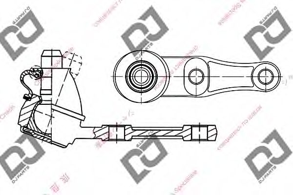 Несущий / направляющий шарнир DJ PARTS DB1166