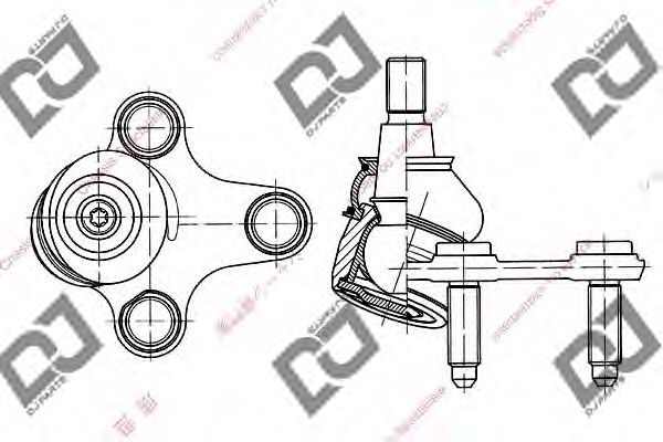 Несущий / направляющий шарнир DJ PARTS DB1169