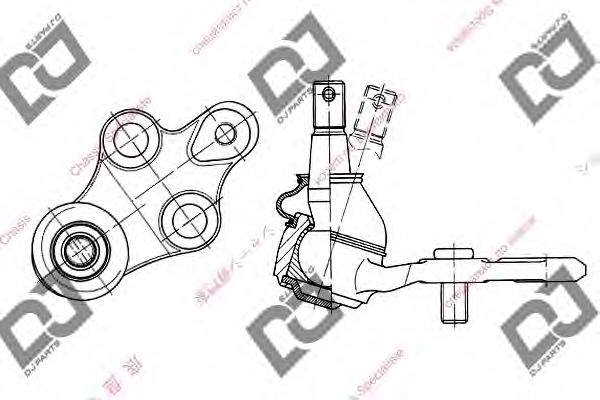 Несущий / направляющий шарнир DJ PARTS DB1156