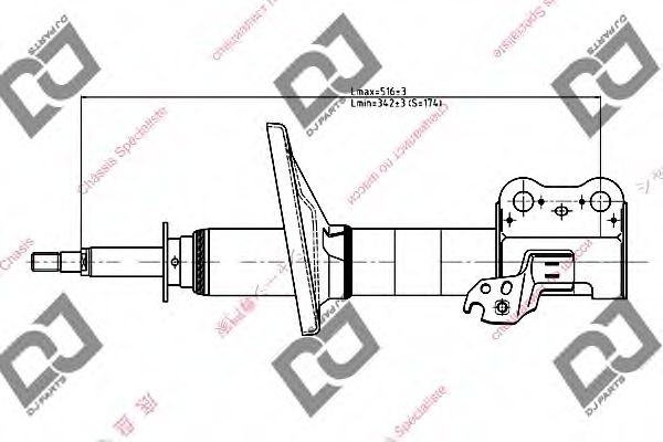 Амортизатор DJ PARTS DS1040GS