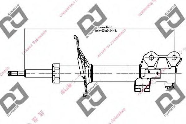 Амортизатор DJ PARTS DS1102GS