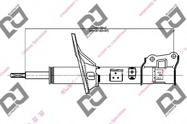Амортизатор DJ PARTS DS1278GS