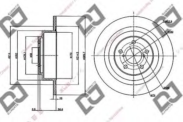 Тормозной диск DJ PARTS BD2066