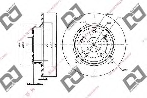 Тормозной диск DJ PARTS BD1991