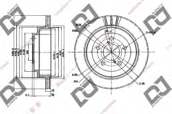 Тормозной диск DJ PARTS BD2020