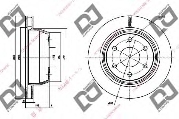 Тормозной диск DJ PARTS BD1213